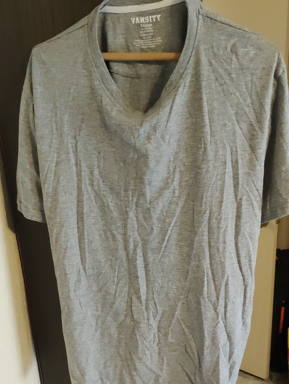 Varsity Men's Light Gray Short Sleeve Tee